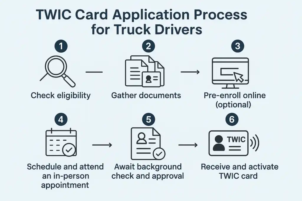 TWIC card application process for truck drivers
